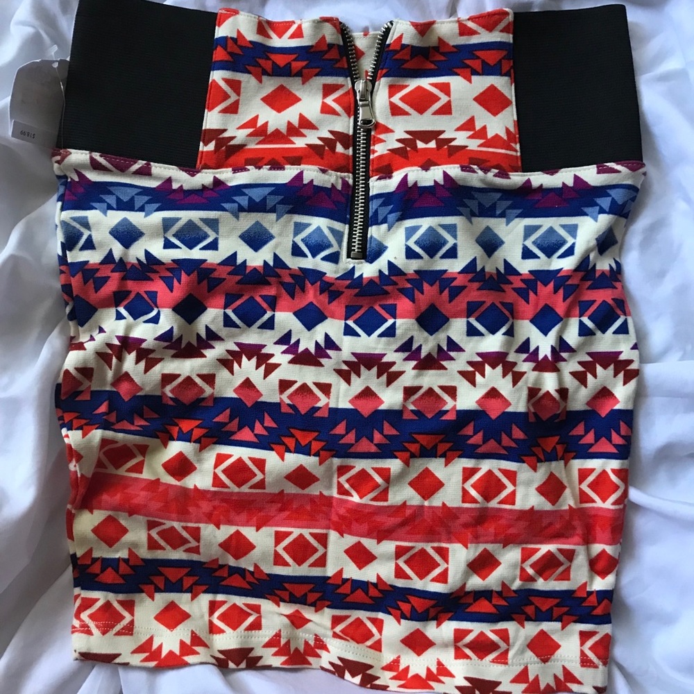 Aztec Print Mini Skirt